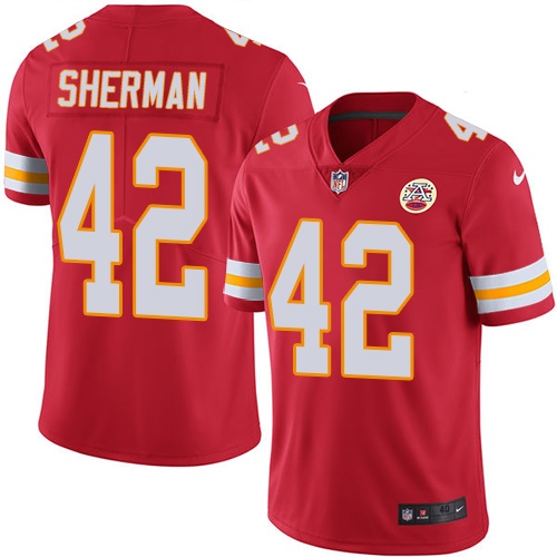 Men's Elite Anthony Sherman Nike Jersey Red - #42 Rush NFL Kansas City Chiefs